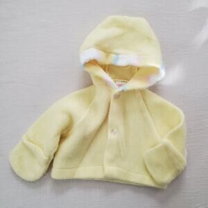 Vintage Pastel Yellow Soft Fleece Sweater 3-6 months